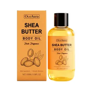 OCEAURA Shea Butter Body Oil Fragrance Vitamin E Sweet Almond Oil Nourishing Deep Hydrating Roughness Improving Body Care Oil