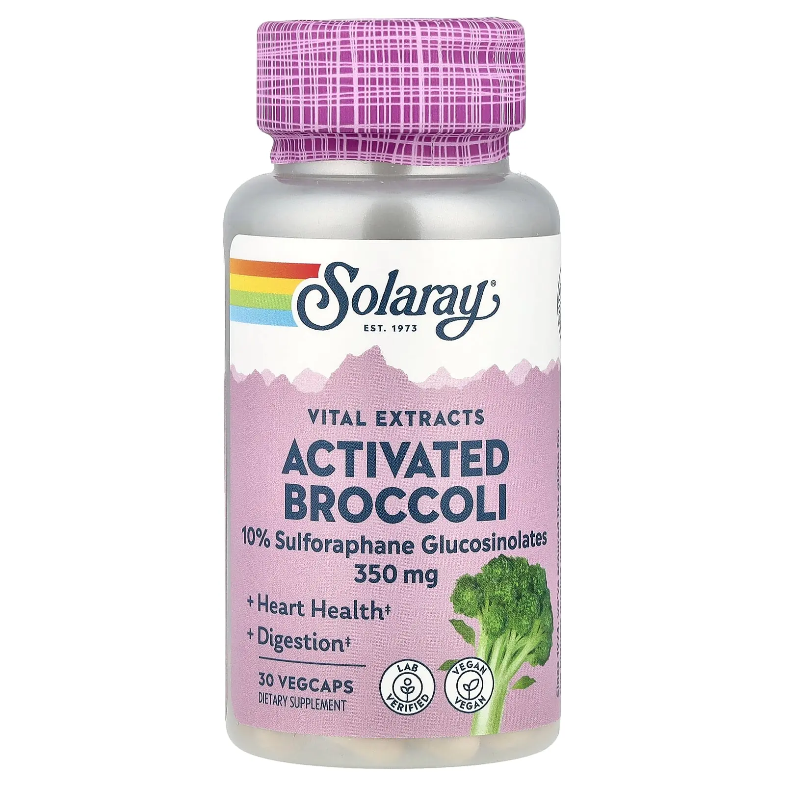 Solaray Vital Extracts, Activated Broccoli, 350 mg, 30 VegCaps