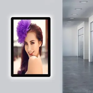 HKSIGN A2 Magnetic LED Backlit Decorative Wall Panels for Home Improvement Light Box Poster Frame Display (A2=460mmX634mm)