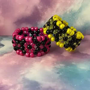 Glitter Flat X Base Kandi Cuff Bracelet Glitter Flat X Base Kandi Cuff Bracelet