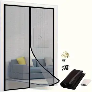Mesh Curtain Door, Modern Self-sealing Mesh Curtain Door, Pet and Boy and Girl Friendly Mesh Door, Door Hardware for Home Living Room Bedroom
