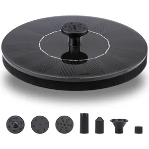 Solar Fountain Pump 1.5W Upgraded Submersible Solar Water Fountain Panel Kit for Bird Bath,Small Pond,Garden and Lawn