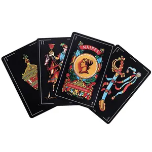 Spanish Playing Cards, Original Spanish Cards Games Deck of Cards, Briscas Cards Puerto Rico, Mexican Playing Cards (Black-Gold Foil - 1)