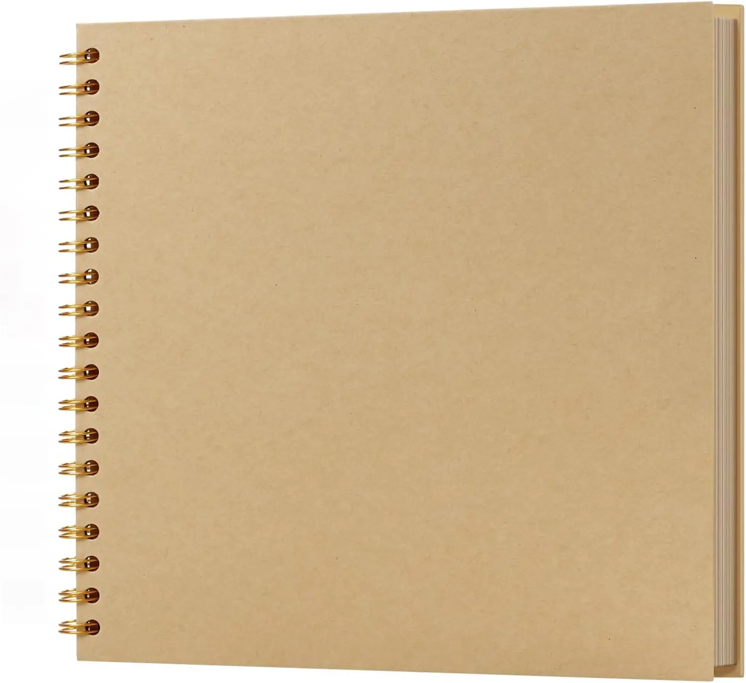 DIY Scrapbook Photo Album 10x10 Inch, 40 Pages Thick Kraft Paper Memory Book, Yellow Cover Blank Scrapbook Album for Wedding, Baby, Family, Travel Memories and DIY Crafts