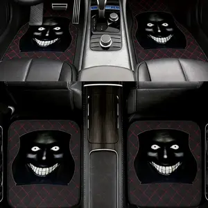 Humorous Crying Laughing Emoji Car Liners Full Set Front & Rear All-Weather Protection Universal Fit Mats for Emoji Lovers Waterproof Extended Cab Floor unique black tpe cargo starlight