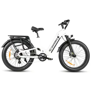SAMEBIKE CREST Women's Electric Bike, 1800W Peak Motor, 26"x4.0" Fat Tire E-Bike, Long-Range Battery, Full Suspension, Up to 100 Mi Range
