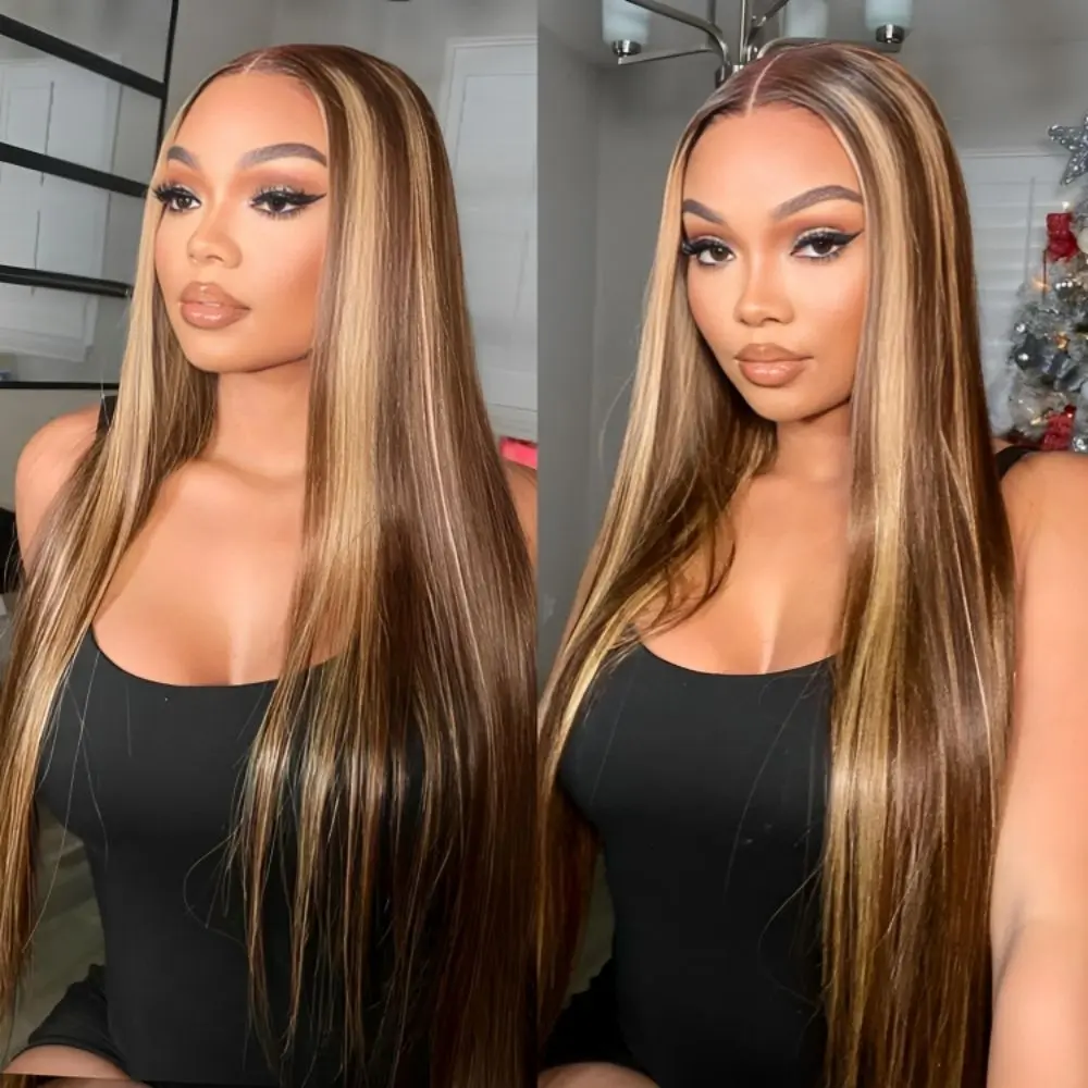 180% Highlight Ombre Lace Front Wig 30 Inch 13x4 13x6 Bone Straight Hd Lace Frontal Colored 100% Human Hair Wigs Quality Honey Blonde Wig For Women On Sale