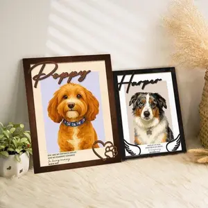 Personalized Pet Memorial Picture Frame, Pet Lover Photo Gift, Dog Keepsake Sign with Name, Cat Loss Gift, Pet Loss , Loss Of Dog