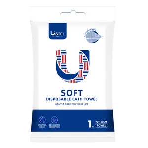 Ustel Soft Disposable Bath Towel 70*140cm 1pcs  | Travel-Friendly & soft bath towel
