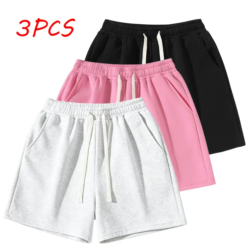 Men’s solid-color loose straight shorts with drawstring waist; lightweight knit minimalist unisex basic athletic shorts; everyday flat beach shorts; suitable for summer outdoor activities; TikTok Shop Spring Glow Up; back-to-school season; couple styles.