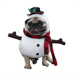 Christmas Pet Dog Clothes Standing Snowman Costume Pet Cosplay Costumes Party Dressing up Pets Outfit for Small Medium Dogs Cats Winter Puppy Animal dog clothes
