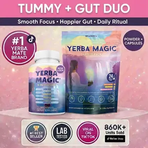 Yerba Magic 2 Pack Bundle: Variety Pack & 5-in-1 Capsules | Yerba Mate, Lion's Mane, L-Theanine, Prebiotics, Probiotics