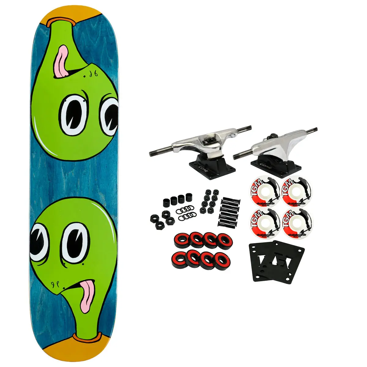 Toy Machine Skateboard Complete Turtle Boy Symmetrical (Assorted) 7.75" x 31.38"