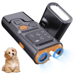 Dog Bark Stopper – Ultrasonic Dog Training Device, Long Range Bark Control, Rechargeable, LED Flashlight, Anti-Bark Collar Alternative