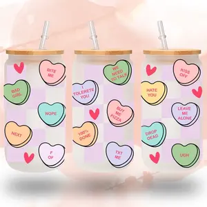 Candy heart love glass cup