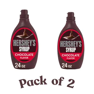 Hershey's Chocolate Syrup, Bottle 24 oz (Pack of 2)