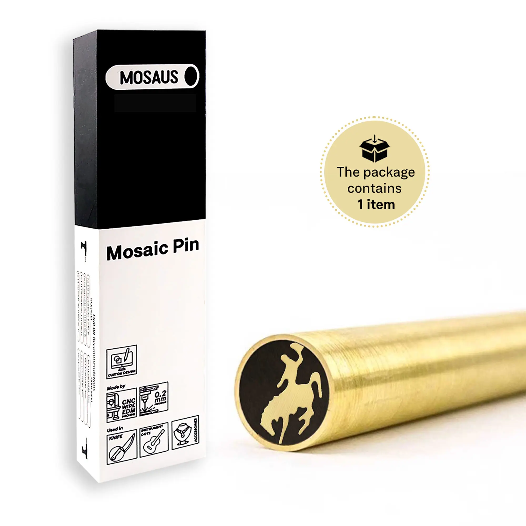 MOSAUS Mosaic Pin for Knife | Rodeo | Brass or Stainless | Decorative Brass Knife Handle Pins