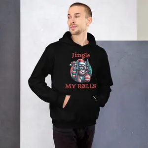 Christmas Unisex Hoodie Jingle my Balls Men Women