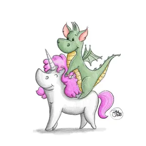 Free Unicorn Rides - Art Print Free Unicorn Rides - Art Print