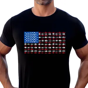 American Flag Fishing shirt, United States Outdoors Lover T shirt Gift, Patriotic Fishing Shirt, Fishing Graphic Tee. Unique Tee
