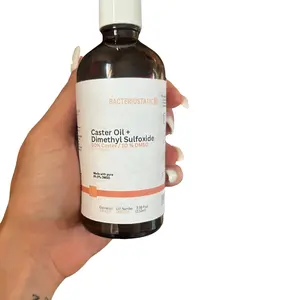 Cold Pressed Caster Oil + DMSO Roll On 3.38 oz Glass Bottle - Pharmaceutical Grade dimethyl sulfoxide