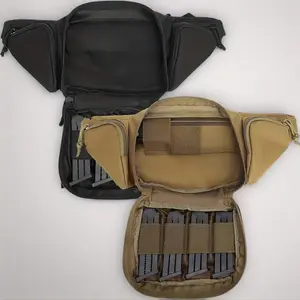 Low Profile Nylon Hidden Buckle Waist Bag - Concealed Carrying Belt, Everyday Beltpack, Waist Bag Wallet, Zipper EDC Holder, Quick Access Cartridge Clip Pouch for Running, Outdoor Recreation