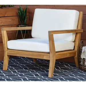 Linon Home Teak Cannon Arm Chair With Cushions Linon Home Teak Cannon Arm Chair With Cushions