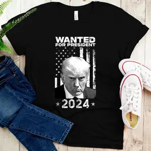 Donald Trump Mug Shot Wanted For U.S. President 2024 T-Shirt (2)