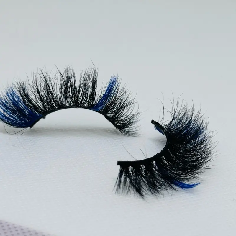 Neptune Blue Strip Cosmetic False Eyelashes, Natural Looking, Reusable for Daily Makeup