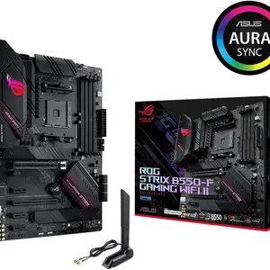 Asus ROG STRIX B550-F GAMING WIFI II AMD AM4 (3rd Gen Ryzen) ATX Gaming Motherboard (PCIe 4.0,WiFi 6E, 2.5Gb LAN, BIOS FlashBack, HDMI 2.1, Addressable Gen 2 RGB Header and AURA Sync)