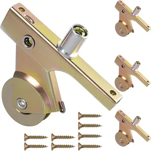 4-Pack 1" Height Adjustable Steel Sliding Screen Door Rollers Replacement Kit, Gliding Screen Door Wheels for Patio & Garage Repairs, Replaces B701 B702 B814 84-074