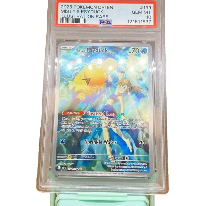 Pokmon Trading Card Game Misty's Psyduck Illustration Rare #193 PSA Gem MT 10 Series 2025 DRI EN Set Brand New Mint Condition 121811537 - TikTok Shop Pokmon Trading Card Game Misty's Psyduck Illustration Rare #193 PSA Gem MT 10 Series 2025 DRI EN Set Brand New Mint Condition 121811537 - TikTok Shop