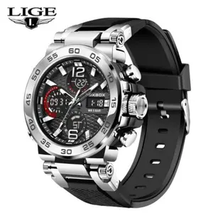 LIGE Luminous Men’s Sport Watch 5ATM Waterproof Quartz Diver – Night Visibility and Durable Design