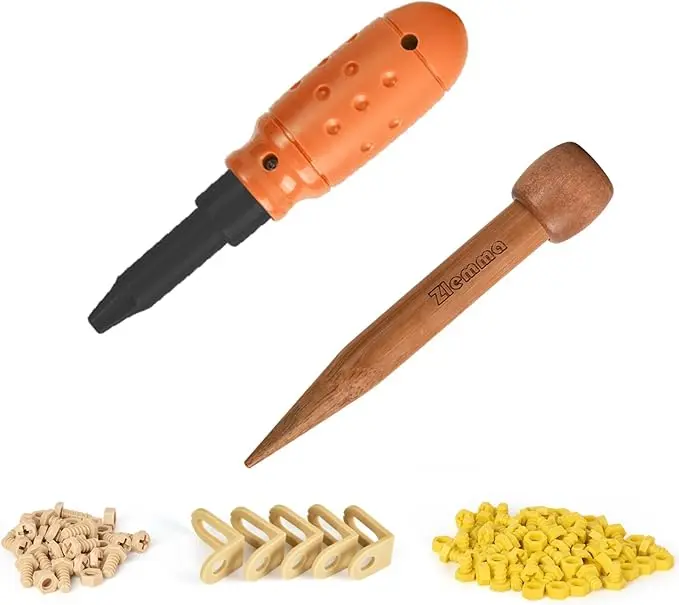 Cardboard Construction Tool Kit, 422 Pieces - Child-Friendly, Environmentally Friendly Educational Toy with Connectors, 150 Pairs of Small Screws for Home Play, Classroom Learning