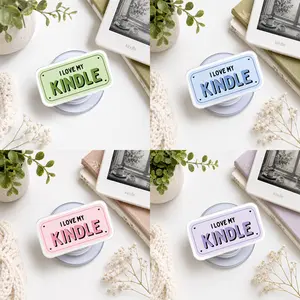 Cute “I Love My Kindle” Phone Grip - Magnetic Pop Socket & Kickstand - Book Lover Kindle Accessory Gift