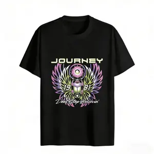 Journey Inspired Design Women's Graphic Tee Casual Streetwear Cotton Loose Fit Round Neck Short Sleeve Trendy T-Shirt For summer Everyday Wear rachel new outfit