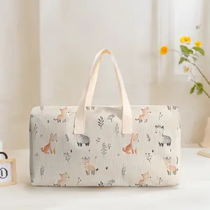 Large Capacity Travel Bag Luggage Backpack, Small Animal Pattern Print, Casual Yoga Fitness Handbag, Ideal for Short Trips Weekend Outing Daily Commute