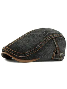 Mens Denim Adjustable Newsboy Cap Ivy Gatsby Driving Hunting Cabbie Hat