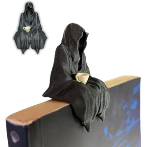 Sitting Ghost Figurine Holding Tea Cup | Suriel ACOTAR Inspired Decoration