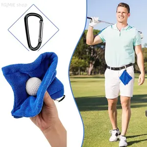 Includes shipping fee: 3-pack new microfiber plush golf cleaning cloth/sports towel for club & ball cleaning, outdoor hook attachment, golf accessories