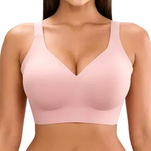 Classic T-Shirt Bra, Jelly Bras, Wireless Full Coverage for All Day Comfort