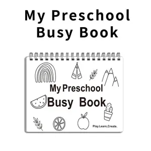 Reusable Busy Book with Sticky Notes, Ideal Birthday Gift and Christmas Present, Perfect for Travel and Learning Activities, Travel Diary Notebook