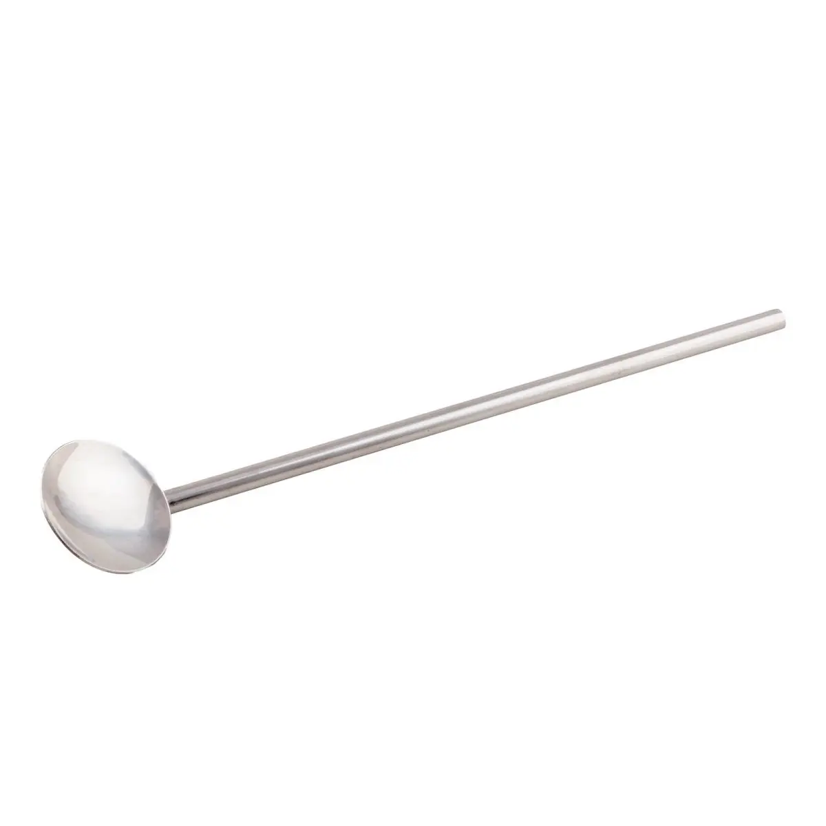 BarConic® Reusable Stainless Steel Straw-Scoop Spoon, 7.5 in Bendy Drinkware Accessory for Beverages, Bendy Drinkware Accessories