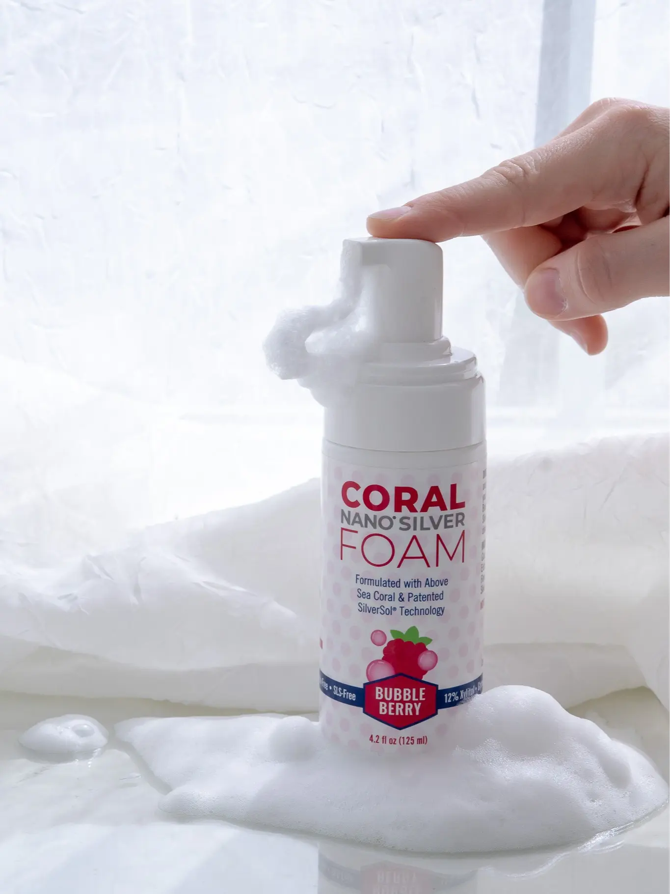 Fluoride Free Foaming Bubble Berry Kids Toothpaste with Xylitol & Nano Silver