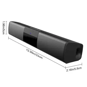Sound Bar for Smart TV, 10 Watts, 5.0 Bluetooth TV Sound Bar, 13 Inch Home Audio Sound Bars, Small Soundbar for TV and PC with AUX,USB, BT Connection for Gaming, Music, Movies
