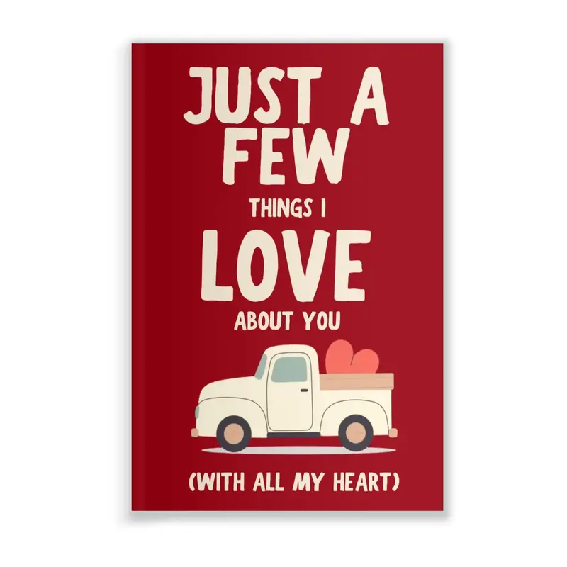 LARKINROAD Fill-In-The-Blank Personalized Gift Book "Just A Few Things I Love About You (With All My Heart)" Keepsake Book - Parent To Child, Ideal for Birthday, New Chapter Moments, Valentine's Day, College Gift Basket