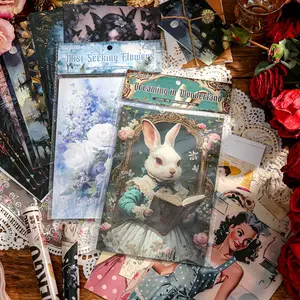 Vintage Flower Pattern Material Paper (30pcs/set), Scrapbooking & Journal Making Paper, DIY Decorative Paper for Scrapbooking & Journal Making