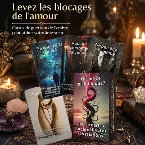 80 Love Obstacle Healing Oracle Cards, Tarot Deck, Divination Tool, Intimacy Shadow Work, Soul Mate Attraction, Spiritual Gift