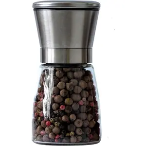 Professional Salt and Pepper  -  Stainless Steel Salt and Pepper Shaker with Ceramic  Mill for Adjustable Coarseness