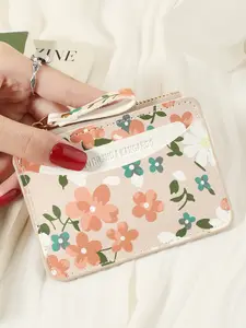 Ultra Thin, Lightweight, Portable Card Holder For Cash, Id Card, Credit Card, Coin Pocket Wallet, Fashionable Zipper Wallet, High-Quality Credit Card Storage Bag, Simple Leisure Card Holder, Credit Card Organizer, School Dormitory Backpack, Study Supplies